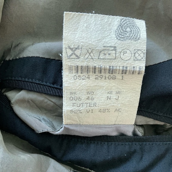 Hugo Boss Mens Blazer 44R 100% Wool Black Sport Coat Jacket Three Button VTG - Picture 9 of 11